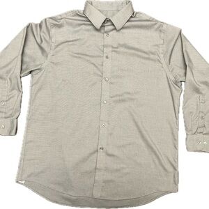 Calvin Klein Steel+ Regular Fit Stretch Gray Dress Shirt Extra Large